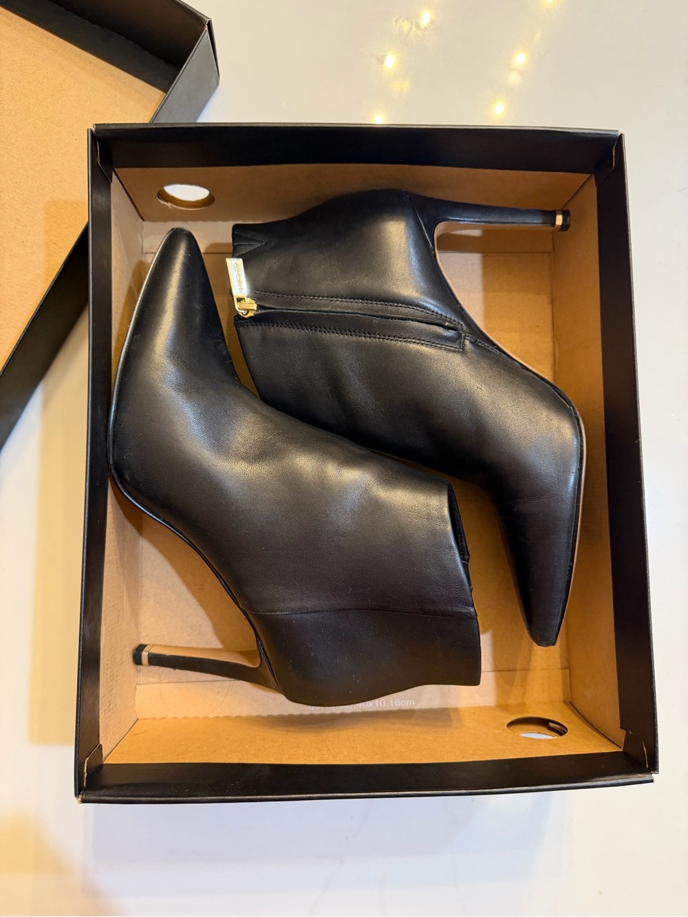 Women's Black Pointed Toe Stiletto Ankle Boots